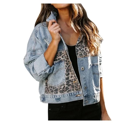 Giacca animalier denim - giacca,