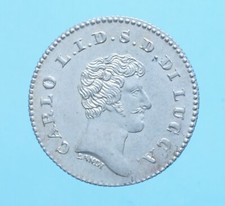 LUCCA C. LUDOVICO BORBONE 10 SOLDI 1833 MONETE DA COLLEZIONE ARGENTO SILVER COIN