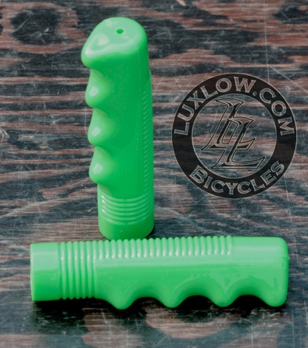 Green bike grips - green,