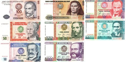 Perù 1987 8 banconote - perÙ,