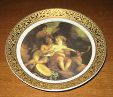 PIATTO LIMOGES Artist Collection Music Porcellana decorata Bordo Oro - Vintage