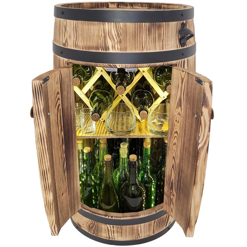 Botte legno con porta - con,
