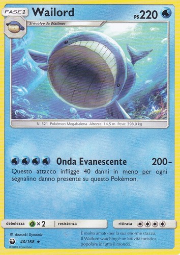 Carta pokemon wailord - -,