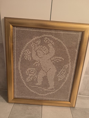 Quadro uncinetto angelo - uncinetto,