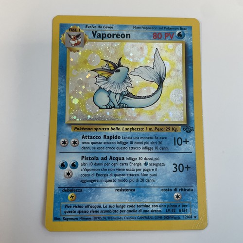 Carta pokemon vaporeon - carta, holo