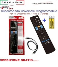 TELECOMANDO UNIVERSALE PROGRAMMABILE 4:1 PER TV DI TUTTE LE MARCHE + TIM VISION