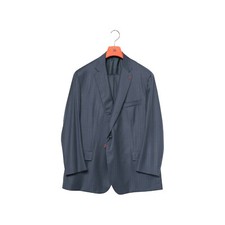 Tuta ISAIA "Made to Measure" blu a righe lana 56 US/66 EU