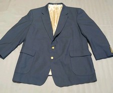 Blazer lana blu navy 48R vintage bottoni oro giacca classica made americana USA