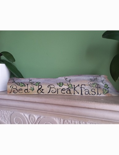 Insegna legno bed and - legno,