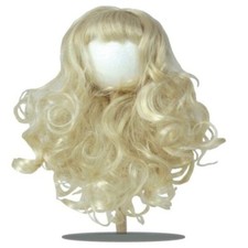 Parrucca per bambole capelli ricci biondi