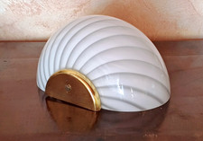 MURANO applique in vetro, lampada da muro, conchiglia, Venini anni 70