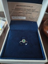 Anello con smeraldo diamanti - anello,