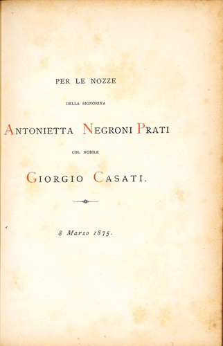 Per nozze della signorina - per,