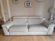 Divano letto in pelle 4 posti Poltrone&Sofà