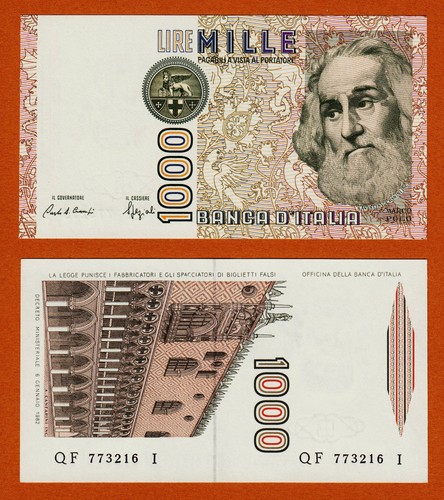 Italy 1000 lire - lire, 1982