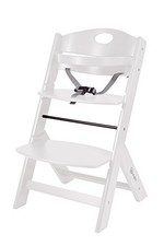 babyGO Seggiolone Family White - Seggiolone per Bambini Crescita in Faggio - Ottimo
