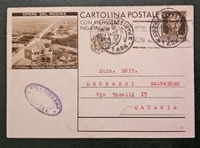 Intero Postale 30c Opere Del Regime Littoria Veduta Case Coloniche Risposta 1933