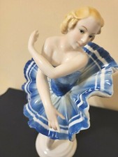 FIGURINA KARL ENS BALLERINA VINTAGE BLU TUTÙ ABITO SU PUNTA
