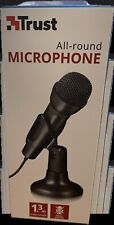 MICROFONO trust  CON SUPPORTO DA TAVOLO  CAVO DA 1,30 METRI CONNETTORE DA 3,5 Mm