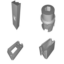 Display Mount for FX Chrony ESP32 with Battery Compartment and Switch Housing