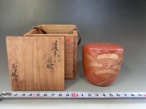 Tea caddy giapponese laccato - caddy,