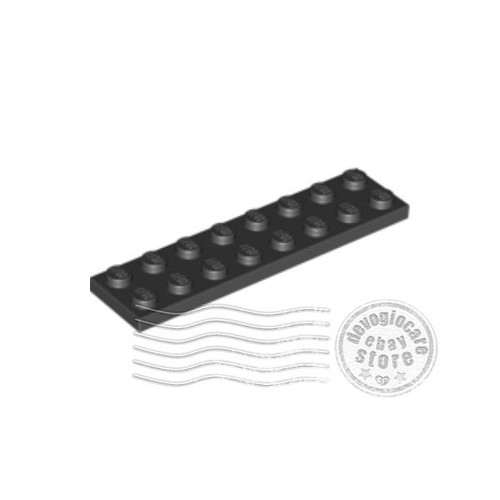 Lego 3034 piastra 2x8 nero - 3034,