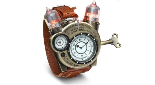 Orologio analogico steampunk - orologio,