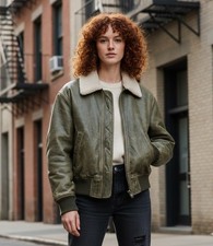 Giacca bomber donna in pelle