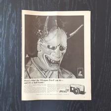 1966 Olympus Pen F - Original Advertising 27x34 Pubblicità Vintage