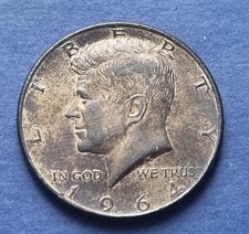 MONETA COIN UNITED STATES AMERICA U.S.A. HALF DOLLAR 1964 ½ KENNEDY SILVER JFK