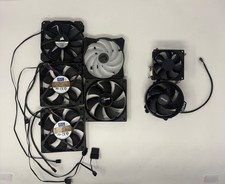 Lot of 8 PC Cooling Fans & CPU