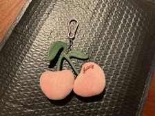 Charm borsa peluche Juicy Couture vintage rosa ciliegia usato in ottime condizioni HTF