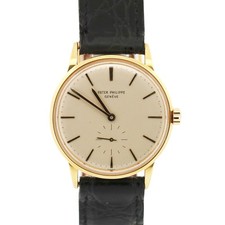 VINTAGE Patek Philippe Calatrava oro giallo 18 carati pelle automatico 34 mm 3425