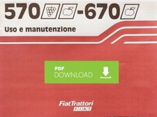 Trattore FIAT 670 frutteto vigneto Manuale uso manutenzione Libretto istruzioni