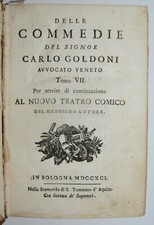 GOLDONI - ediz. 1791 - 8 COMMEDIE - Bologna - teatro comico 