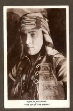 RUDOLPH VALENTINO CARTOLINA