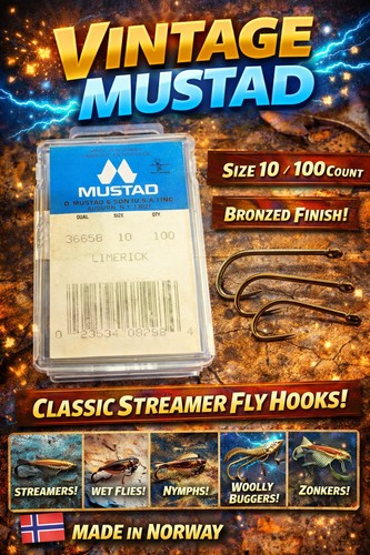 Ganci mosca vintage mustad - vintage,
