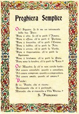 Preghiera semplice, San Francesco d'Assisi - CARTOLINA cm 10 x 15