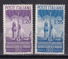 repubblica 1950 radiodiffusione 623/24 mnh gomma integra