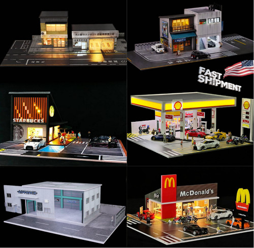 Diorama diecast garage - 1/64,