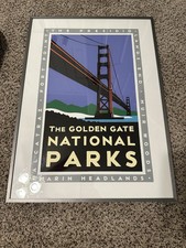Poster Giclée con cornice - Golden Gate Ponte dei Parchi Nazionali
