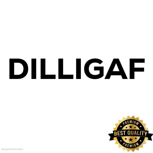 Dilligaf adesivo divertente - dilligaf,
