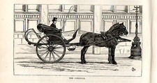 Stampa antica calesse carrozza - calesse,