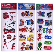 Miraculous Paw Patrol PjMasks Stickers Adesivi Rimovibile Grande 15x40cm Bambini