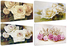 Quadri Moderni Arredamento cm.100x50 Fiori Rose Arredo Casa Arte Stampa su Tela