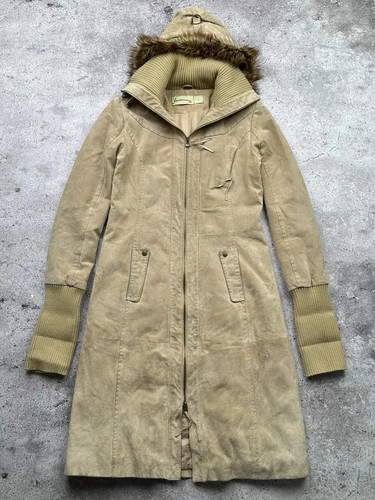 Cappotto beige pelle