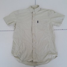 Camicia VALENTINO XL 52 crema da uomo manica corta tasca sul petto Oxford