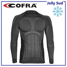 Maglia Maglietta Termica Intima COFRA Manica Lunga Invernale Aderente Nera