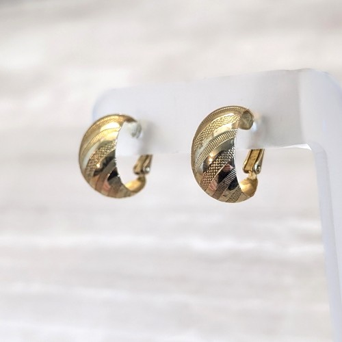 Vintage clip earrings - earrings, 0.75"