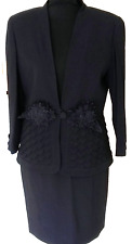 TAILLEUR DONNA MARTA PALMIERI VINTAGE ALTA MODA Taglia 46 COLORE BLU NOTTE
